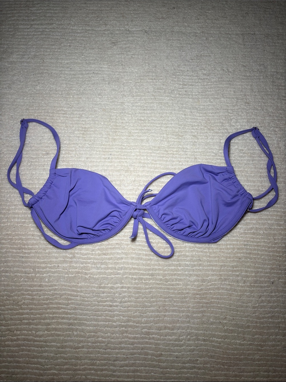 WeWoreWhat Lavender Purple Bikini Top with Front Tie